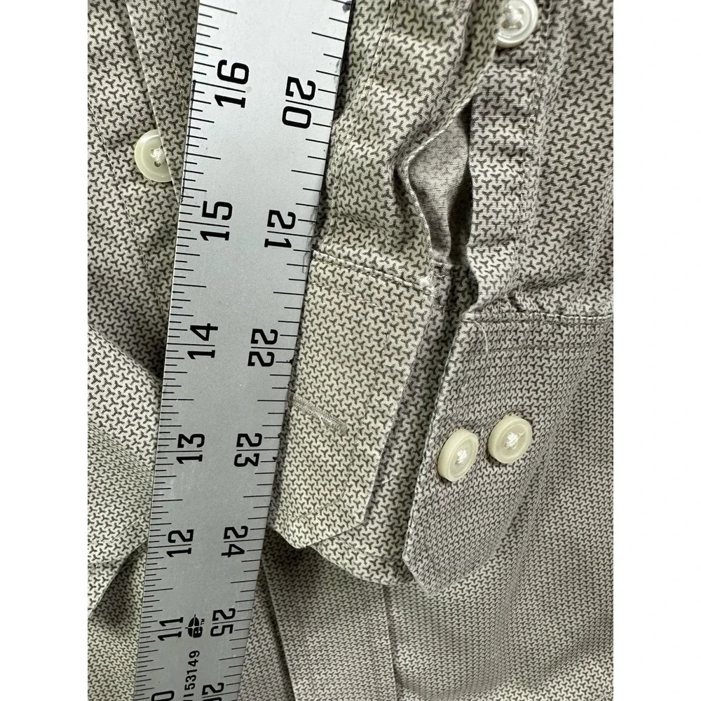 Banana Republic Men Brown Cotton‎ Shirt Size M Medium 15-15 1/2